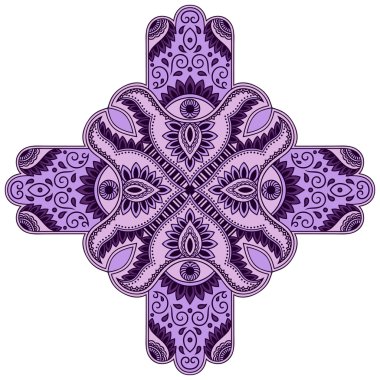 Oryantal tarzı renkli mandalalar vektör görüntü.