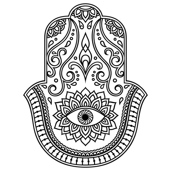 Vecteur hamsa dessiné à la main symbole — Image vectorielle