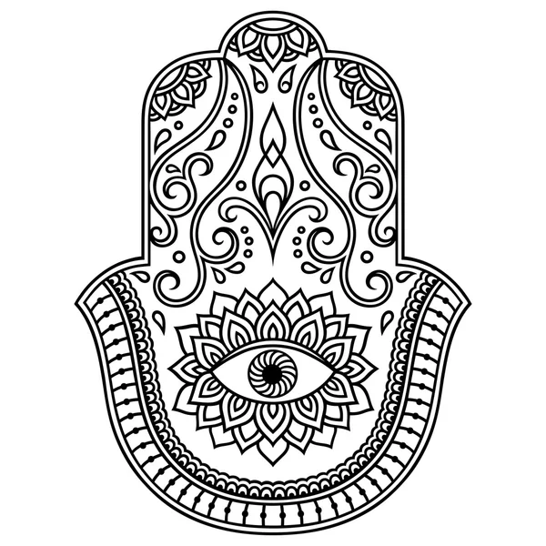 Vector hamsa hand drawn symbol — Stock Vector