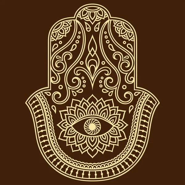 ベクトル ハムサ手の描かれたシンボル — ストックベクタ