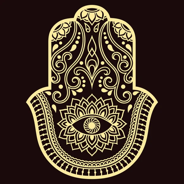 Vector hamsa hand drawn symbol — Stock Vector