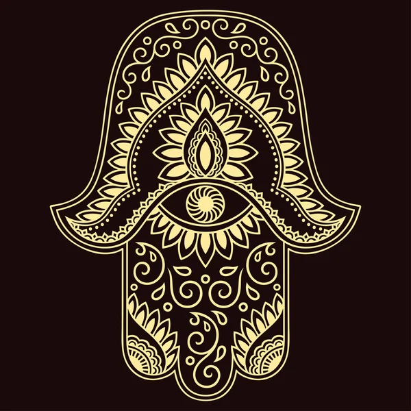 Vector hamsa hand drawn symbol — Stock Vector