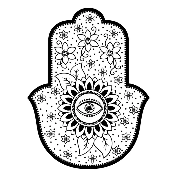 Vektorové hamsa ručně nakresleného symbolu — Stockový vektor