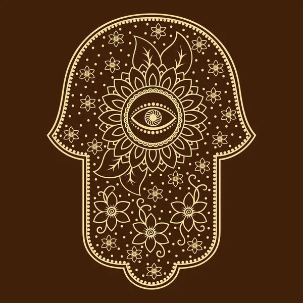 Vector hamsa símbolo dibujado a mano — Vector de stock