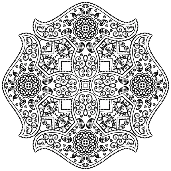 Διάνυσμα henna tatoo Μάνταλα. Mehndi στυλ. — Διανυσματικό Αρχείο