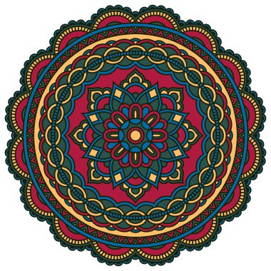 Oryantal tarzı renkli mandalalar vektör görüntü.