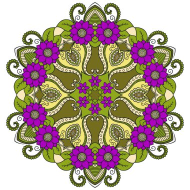 Oryantal tarzı renkli mandalalar vektör görüntü.