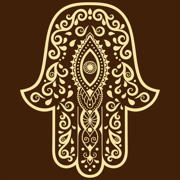 Ręka wektor hamsa symbol ciągnione — Wektor stockowy