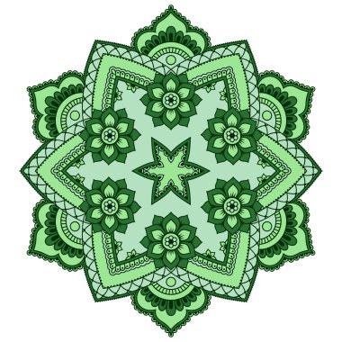 Oryantal tarzı renkli mandalalar vektör görüntü.