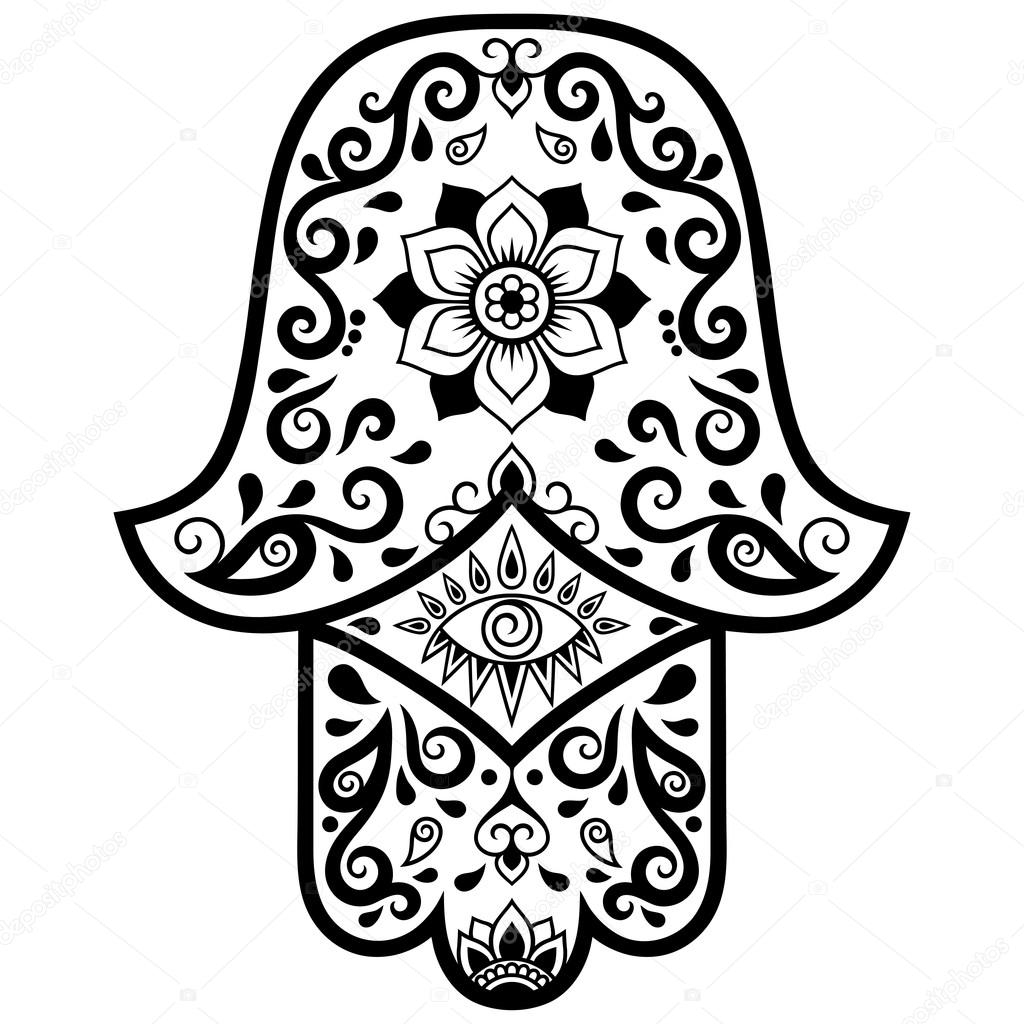 Download Vector hamsa hand drawn symbol — Stock Vector © rugame ...