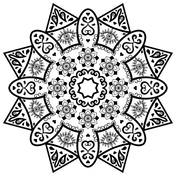 Διάνυσμα henna tatoo μάνταλα. Mehndi στυλ. Διακοσμητικό μοτίβο σε ανατολίτικο στιλ. — Διανυσματικό Αρχείο