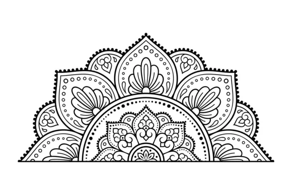 Kreisförmiges Muster Form Von Mandala Mit Blume Für Henna Mehndi — Stockvektor