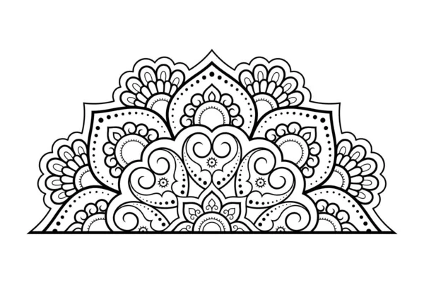 Kreisförmiges Muster Form Von Mandala Mit Blume Für Henna Mehndi — Stockvektor