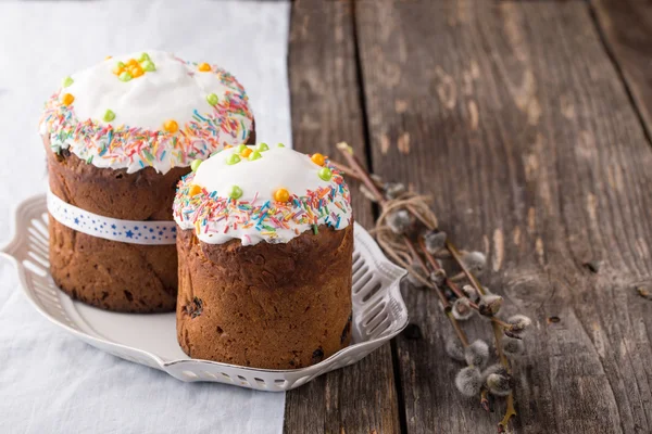 Hagyományos orosz Húsvét torta Kulich — Stock Fotó