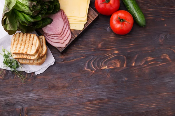 Ingredientes para sándwich . — Foto de Stock