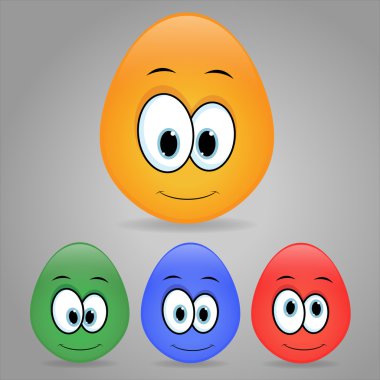 Yuvarlak smilies vektörel çizimler.