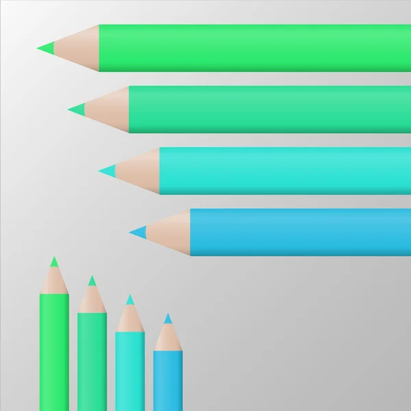 Renkli kurşun kalem seti. — Stok Vektör