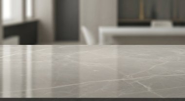 Boş mermer mutfak masası ve mermer arka plan. ürün gösterimi ve ürün montajı için modelleme yapın