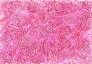 Canlı bir el pembe ve eflatun arka plan dokusu renkli kalem haçı kuluçkaya yatma darbeleriyle yapılmış. Sanatsal, parlak, pastel boya deseni gibi. Sevgililer Günü için ideal, moda, kozmetik, çocuk partileri