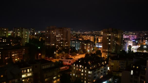 Time lapse view over city of Sofia — Stock Video