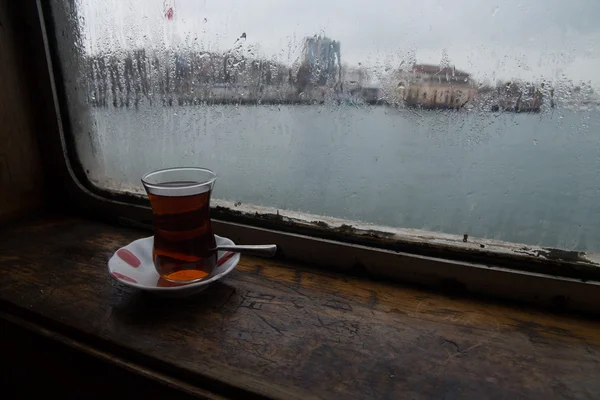 Istanbul skyline view at the sunset. — Stock Photo, Image