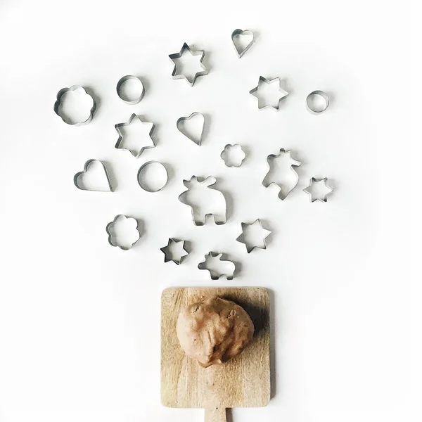 Коричневое тесто для печенья — стоковое фото