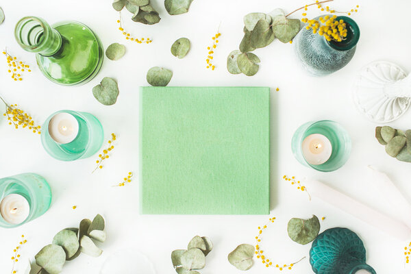 green wedding or family photo album