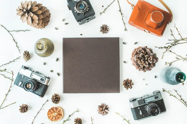 Black wedding or family photo album Stock Image