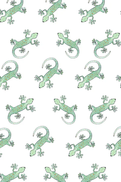 Padrão de Gecko verde pintado — Fotografia de Stock