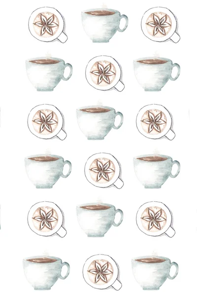 Coffee cups pattern