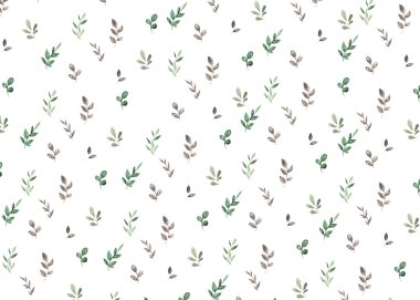 Suluboya ile boyalı yaprakları desen  