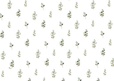 Çiçek desenli suluboya ile boyalı  