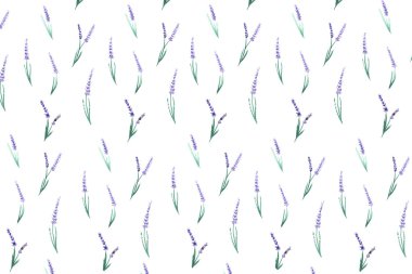 Lavanta desen suluboya ile boyalı 