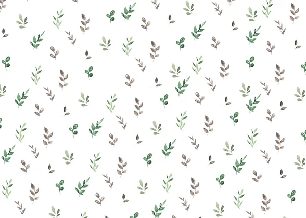 Suluboya ile boyalı yaprakları desen  