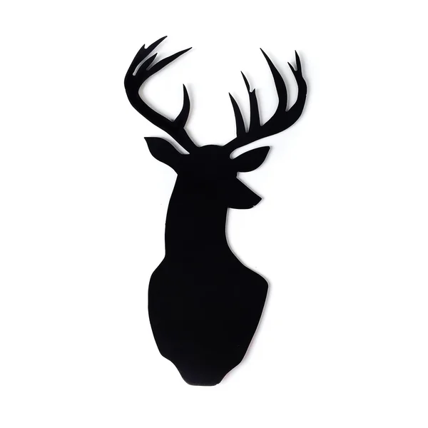 Black silhouette of deer — Stock Photo, Image