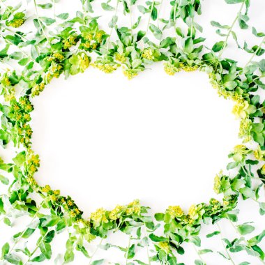 Çiçek çelenk çerçeve 