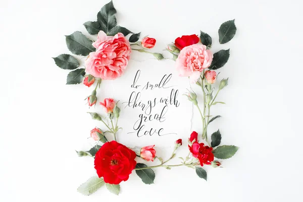 Do small things with great love" written in calligraphy — Stock Photo, Image