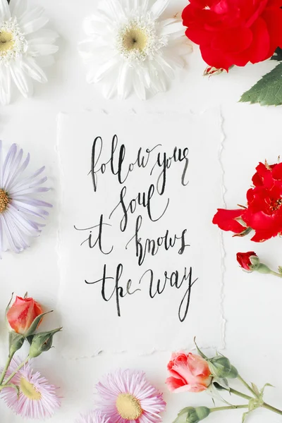 Written in calligraphy style on paper — Stock Photo, Image