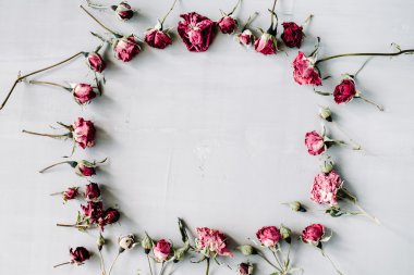 kırmızı gül ile düz yatıyordu çerçeve