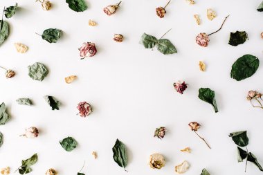 Kuru güller çerçevesi