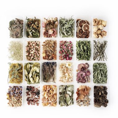 Çeşitli kuru çay çiçek