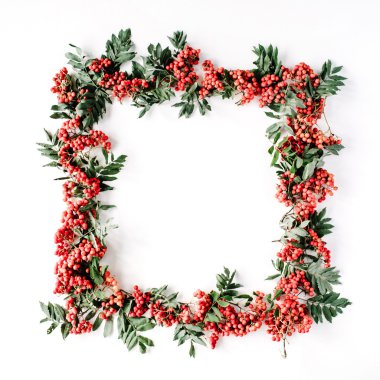 Kırmızı rowan çerçeve