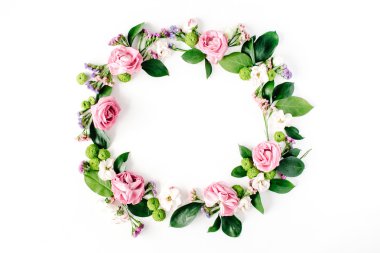 İhale gül yuvarlak çerçeve