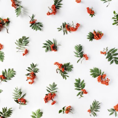 Kırmızı rowan desen