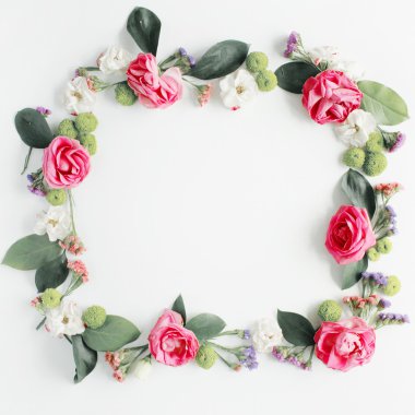 İhale gül yuvarlak çerçeve