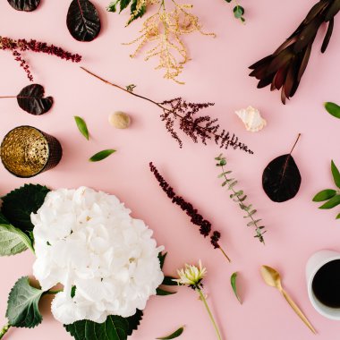 yeşil yapraklar desen