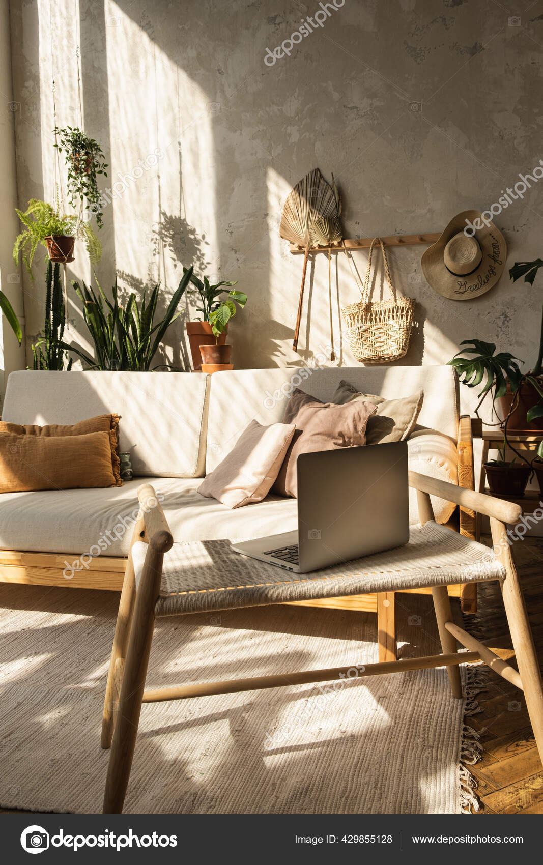 https id depositphotos com 429855128 stock photo boho style modern home interior html