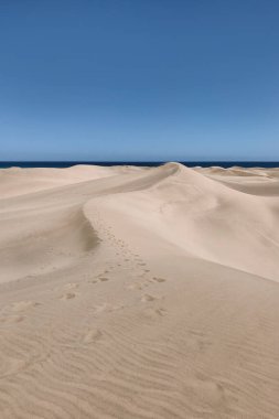 Sandy Kumulları Açık Mavi Gökyüzüne Karşı