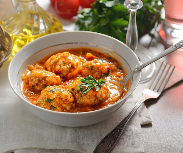 Meatballs in tomato sauce Stock Photo by ©venge.mail.ua 105718946