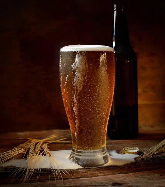 Beer in glass and bottle — Stock Photo © venge.mail.ua 105764396